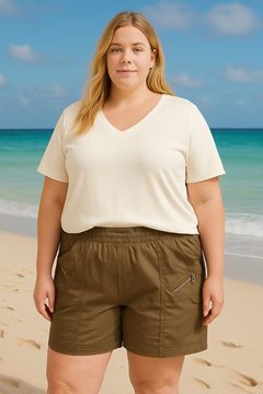 Picture of CURVY GIRL STRETCH COTTON SUPER COMFY SHORTS